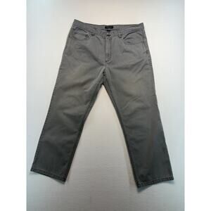 Cotten casuals gray Flat Front pants men 40X30 Office Workwear Streetwear Travel